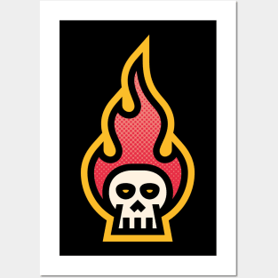 Skull's on Fire Posters and Art